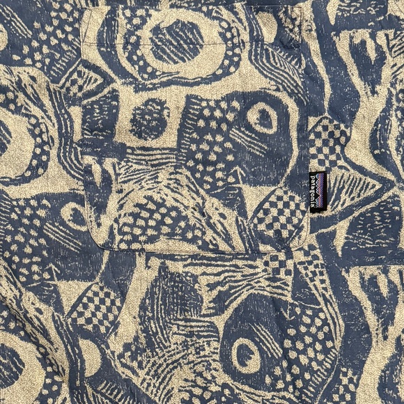 Patagonia Dreamtime Shirt Button Up Polo Blue Organic Cotton XL - Picture 8 of 9